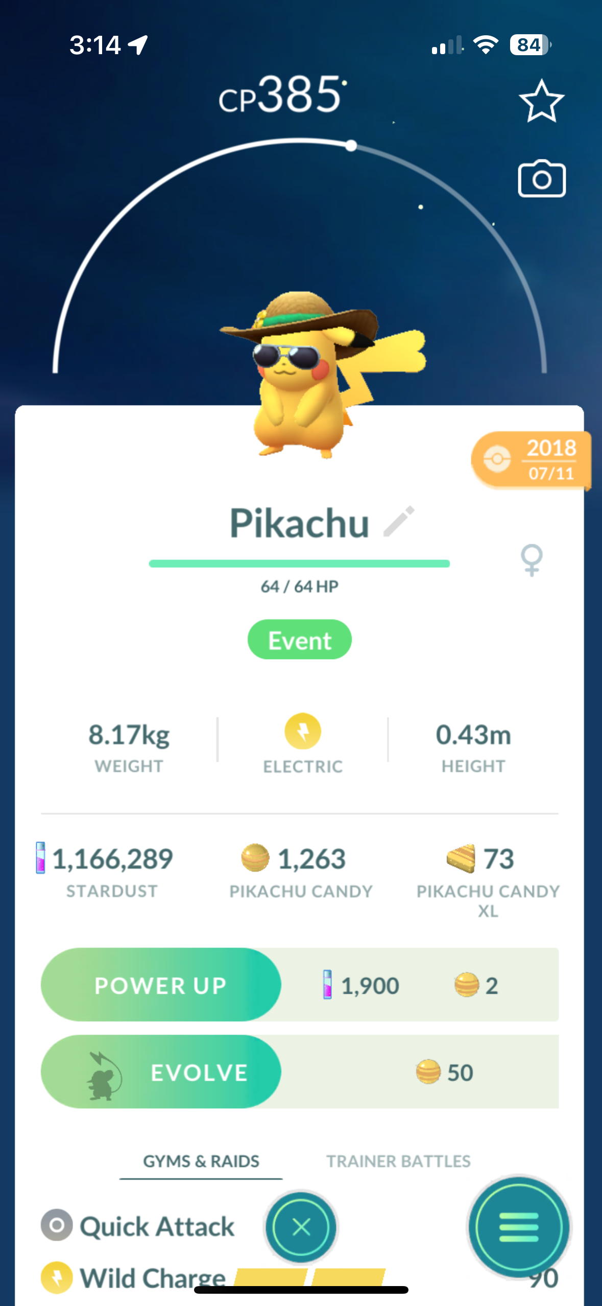 Pikachu with Sunglasses "EVENT"