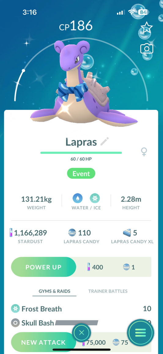 Shiny Lapras with Bow "SHINY" "EVENT"