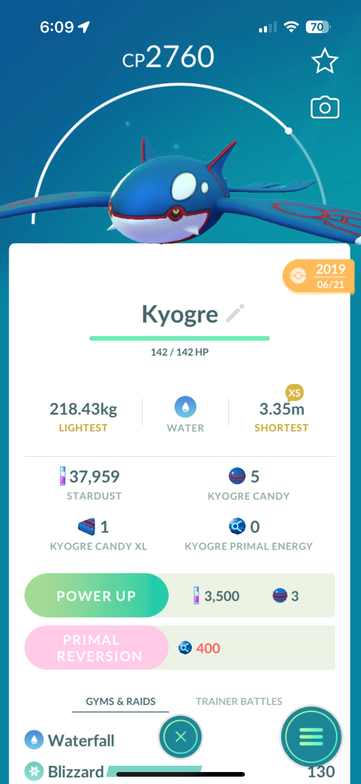 Kyogre "LEGENDARY"