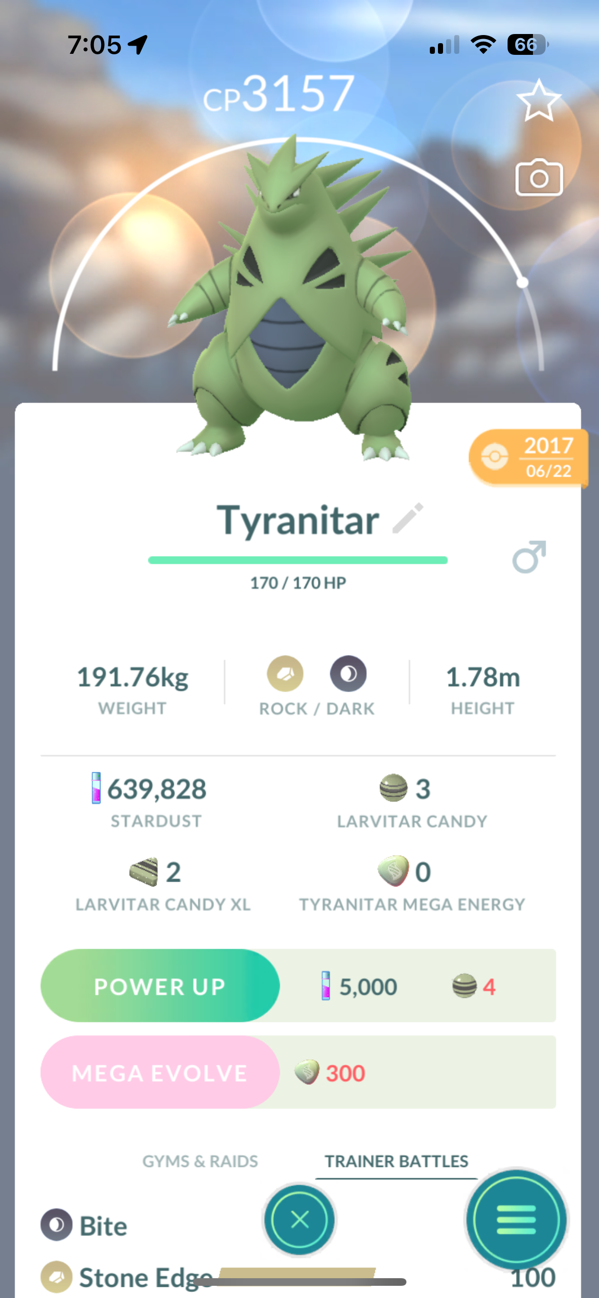 Tyranitar High CP trade "High CP"