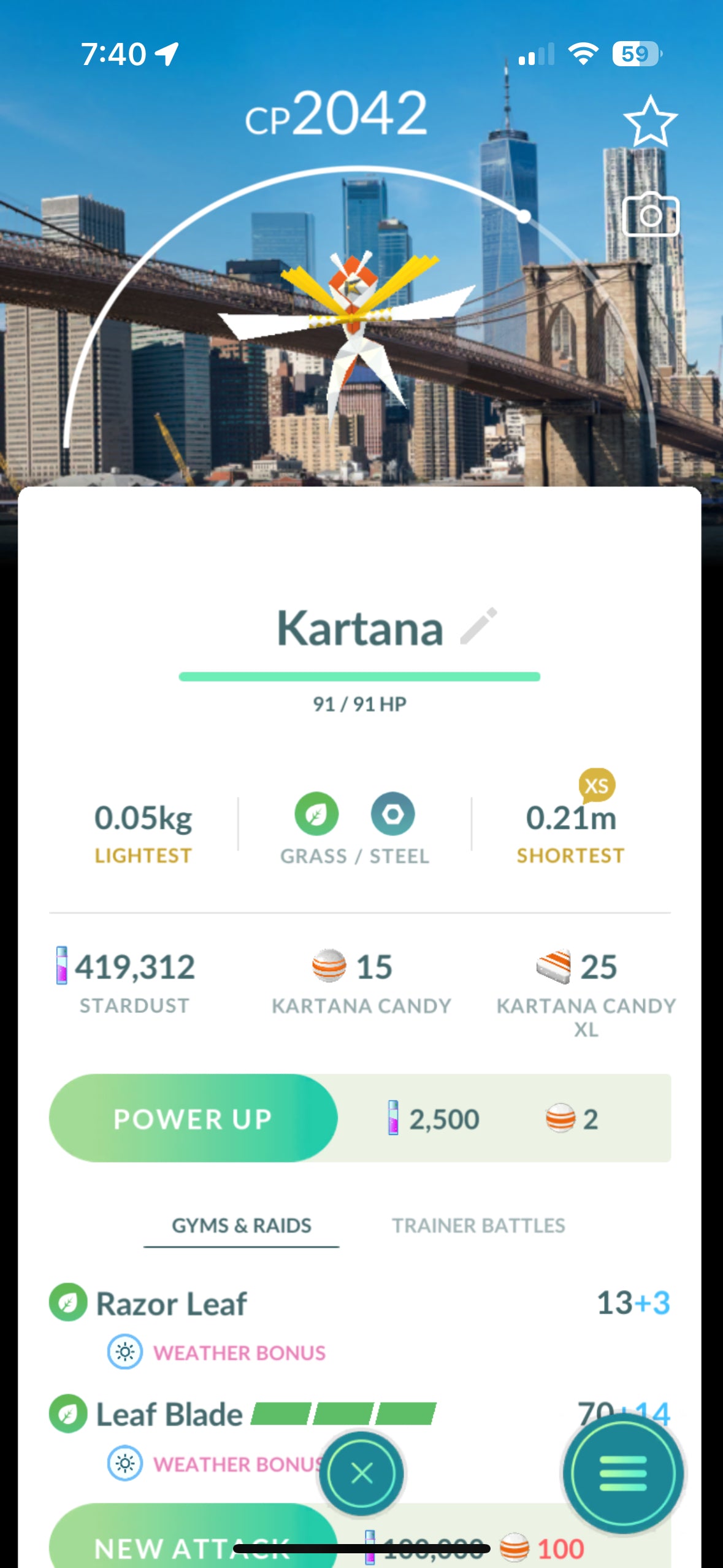 Kartana w/ Background (New York) "ULTRABEAST" "BACKGROUND"