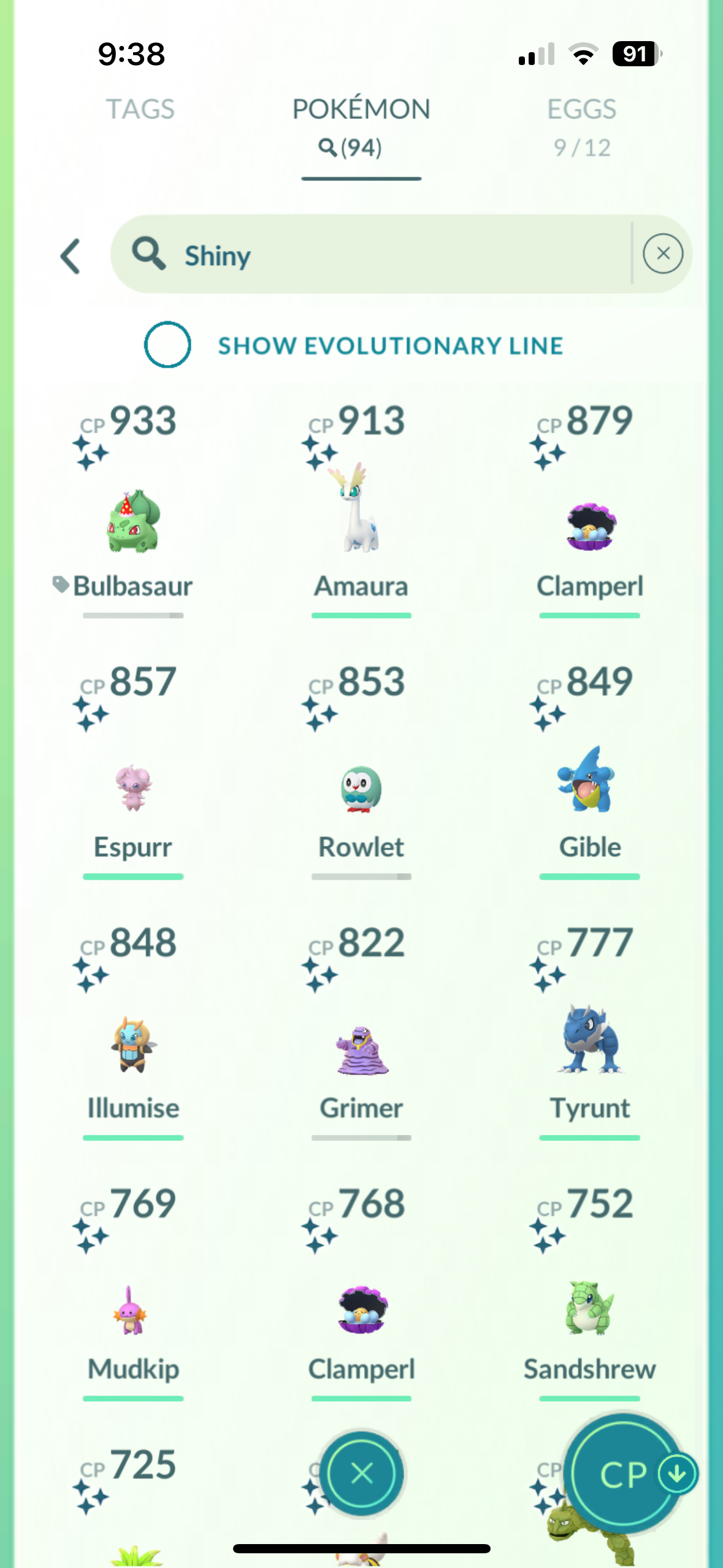 3. Mega Shiny Collector Account (90+) [Blue Team] Legendary/Event/Background