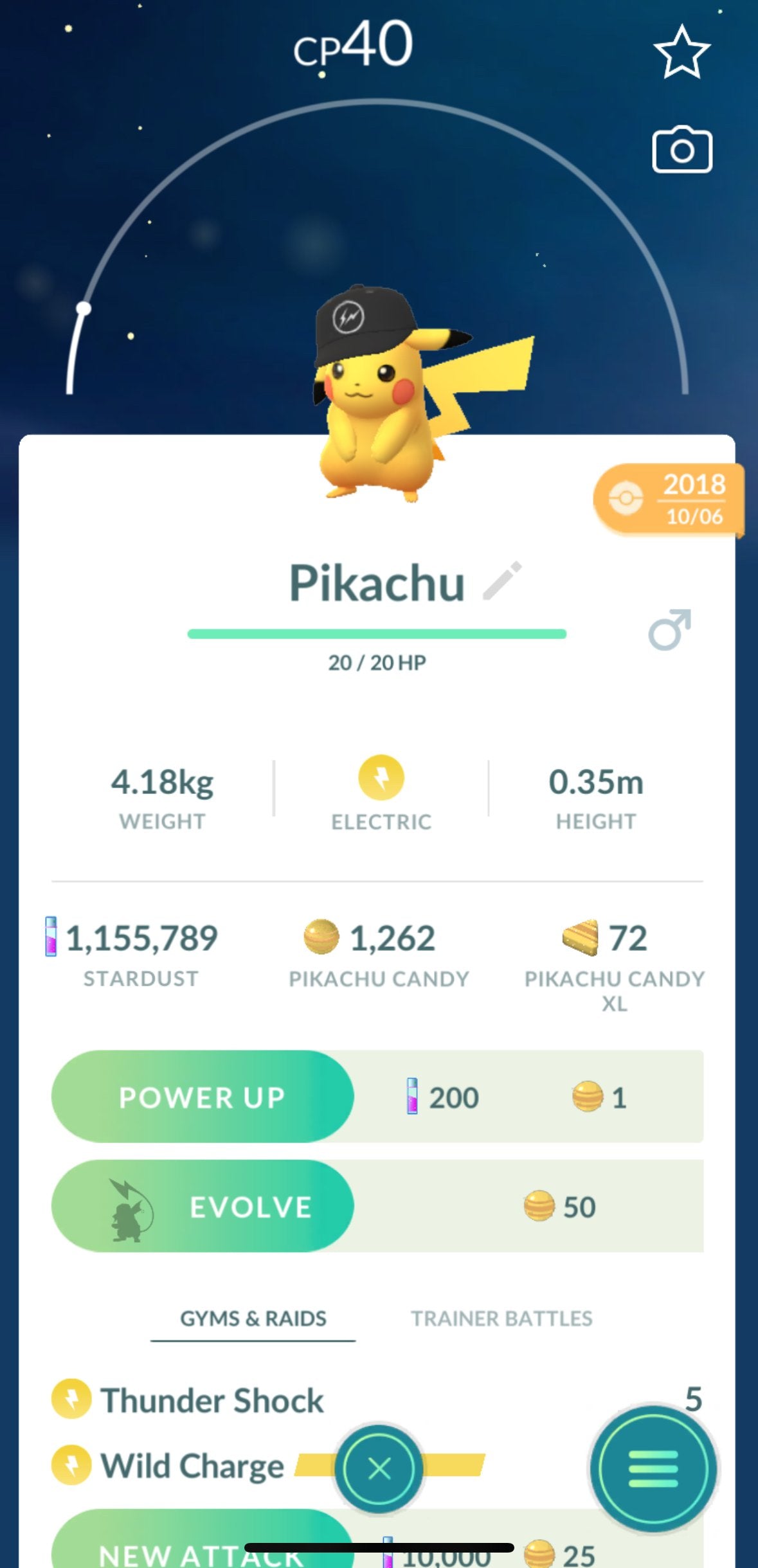 Pikachu with Fragment Hat "EVENT" "RARE"