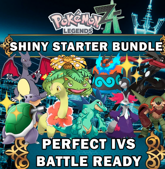 LEGENDS ZA SHINY STARTER x9 PACK 6IV/EV MAX