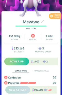 Old Account [Blue Team] - Pokemon GO Events/Legendary/Mewtwo/Shiny