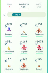 Account 3 - Shiny Collection [Blue Team] - Pokemon GO