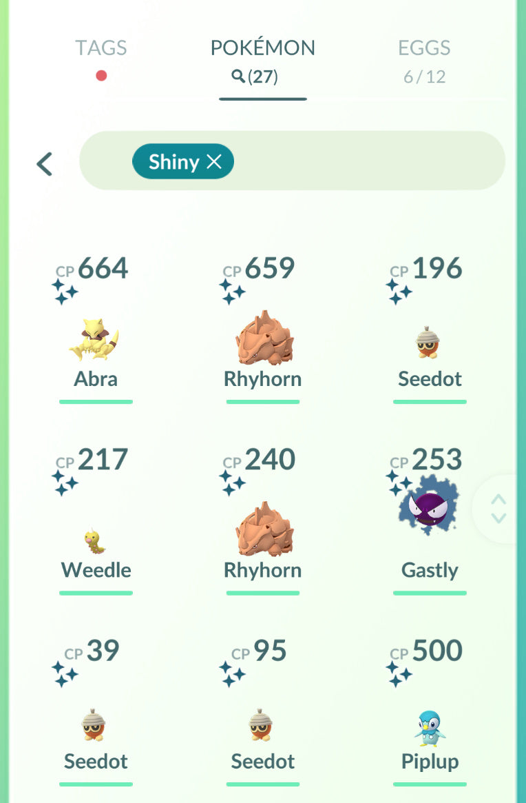 Account 3 - Shiny Collection [Blue Team] - Pokemon GO