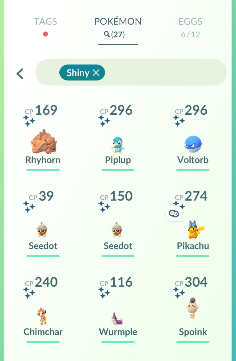 Account 3 - Shiny Collection [Blue Team] - Pokemon GO