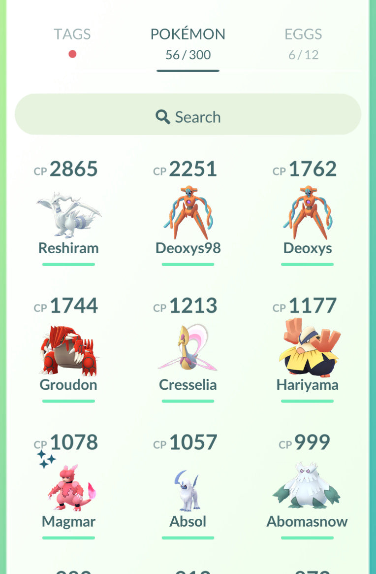 Account 3 - Shiny Collection [Blue Team] - Pokemon GO